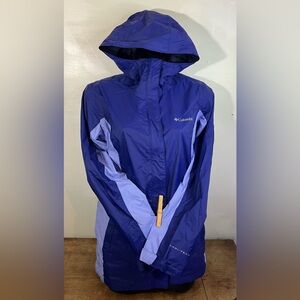 As is Columbia W-XS weatherproof jacket purple and blue outdoor sports hiking